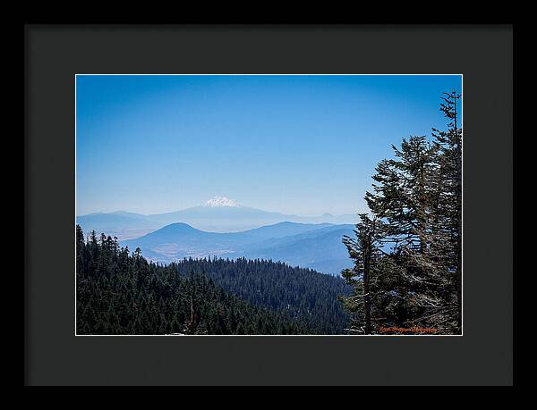 Mt Shasta in the haze 1 - Framed Print