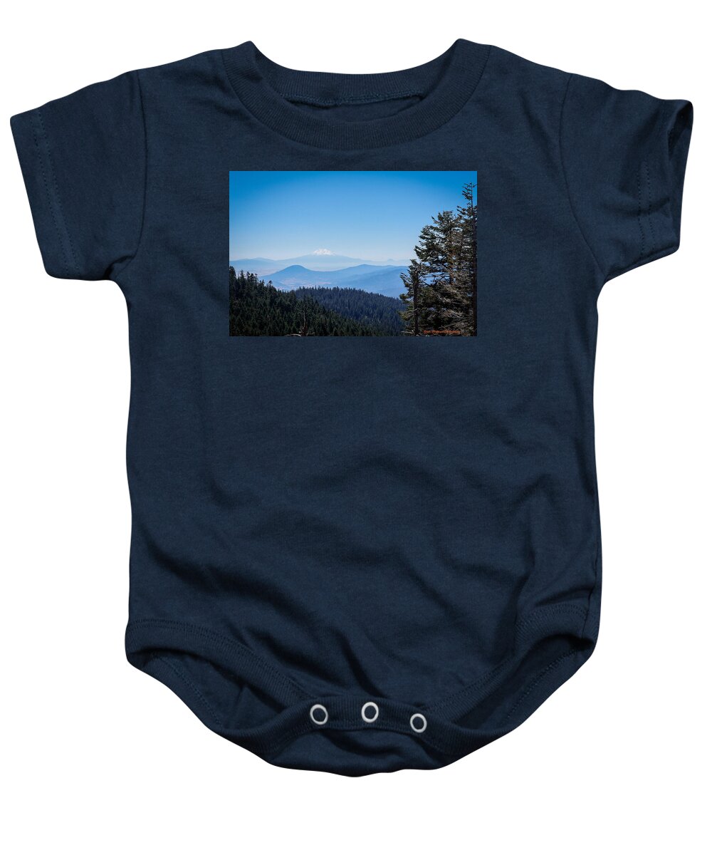 Mt Shasta in the haze #1 - Baby Onesie