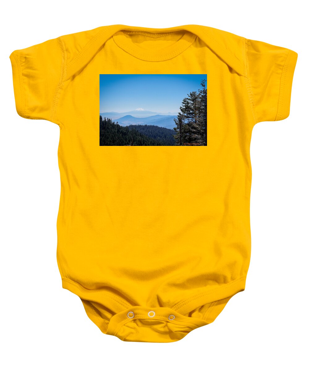 Mt Shasta in the haze #1 - Baby Onesie