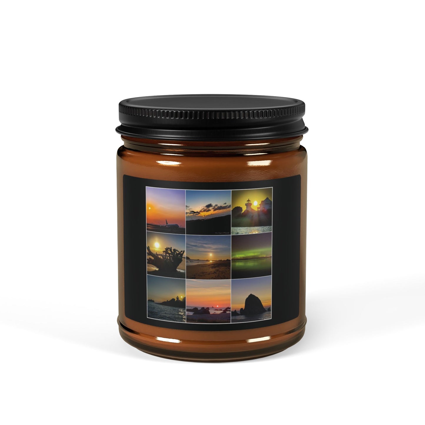 Sunset Serenity Scented Soy Candle - Amber Jar