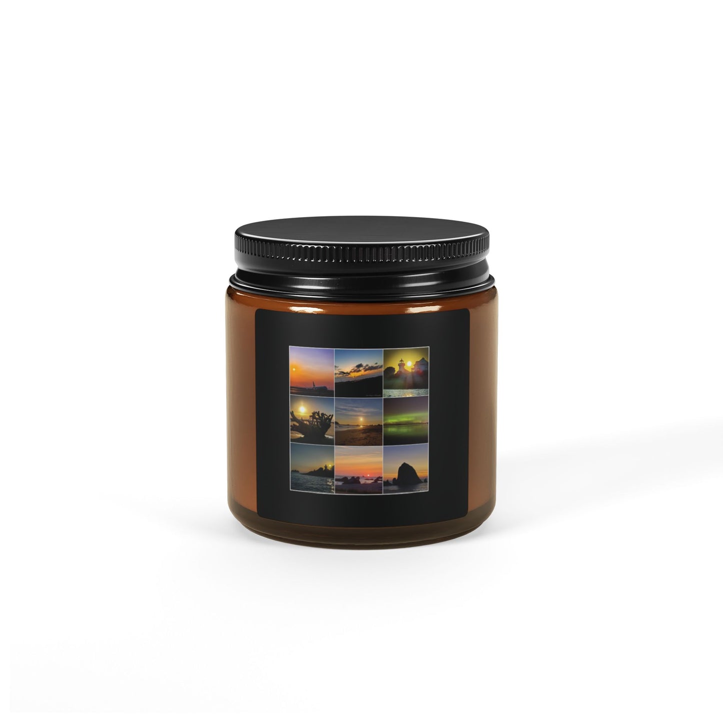 Sunset Serenity Scented Soy Candle - Amber Jar