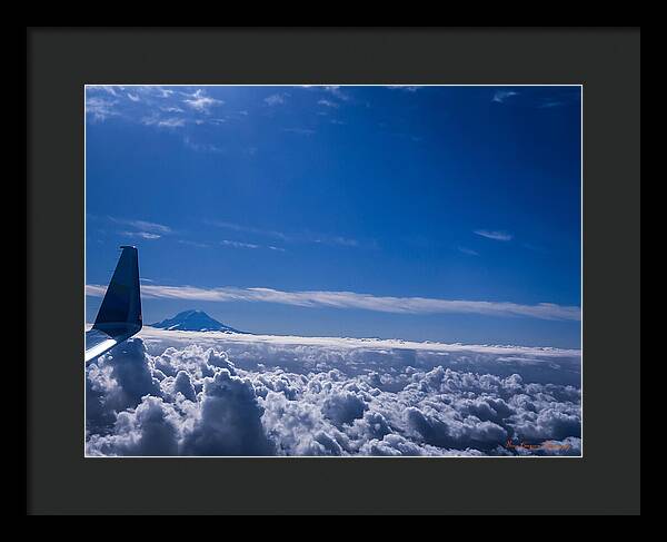 Above the clouds - Framed Print
