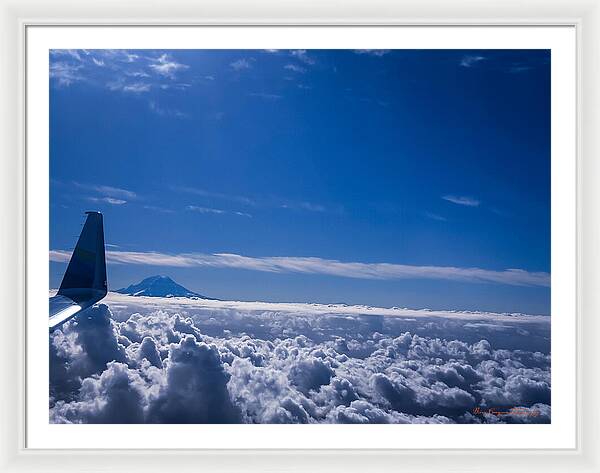 Above the clouds - Framed Print