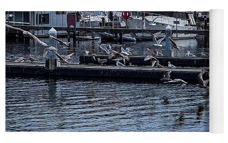 Birds at the Dock - Yoga Mat