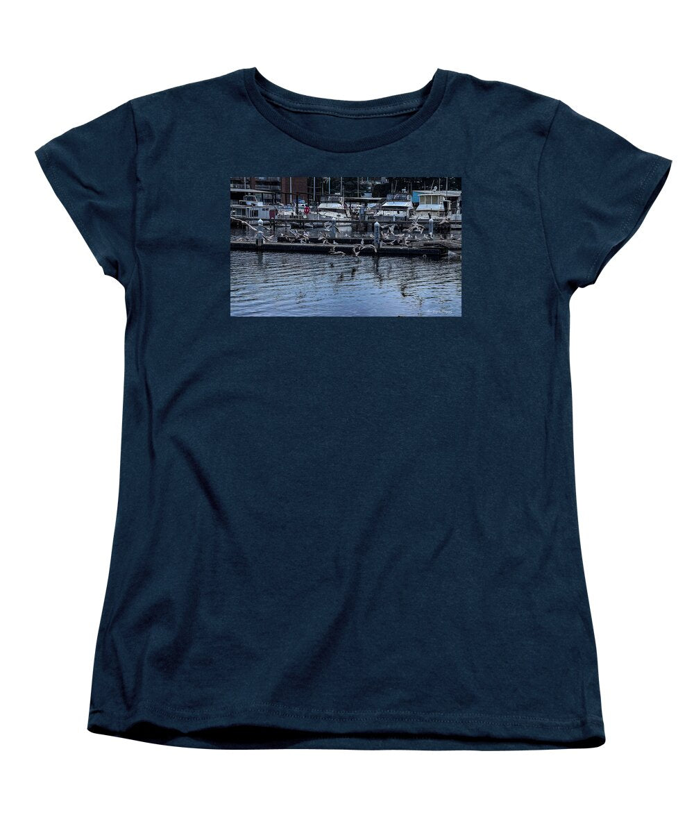 Birds at the Dock - Women's T-Shirt (Standard Fit)