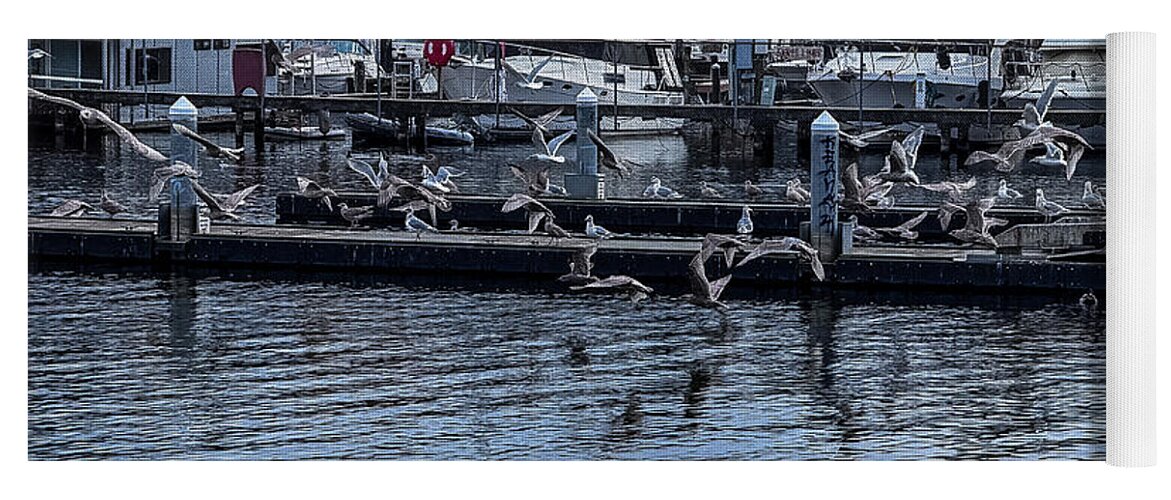 Birds at the Dock - Yoga Mat