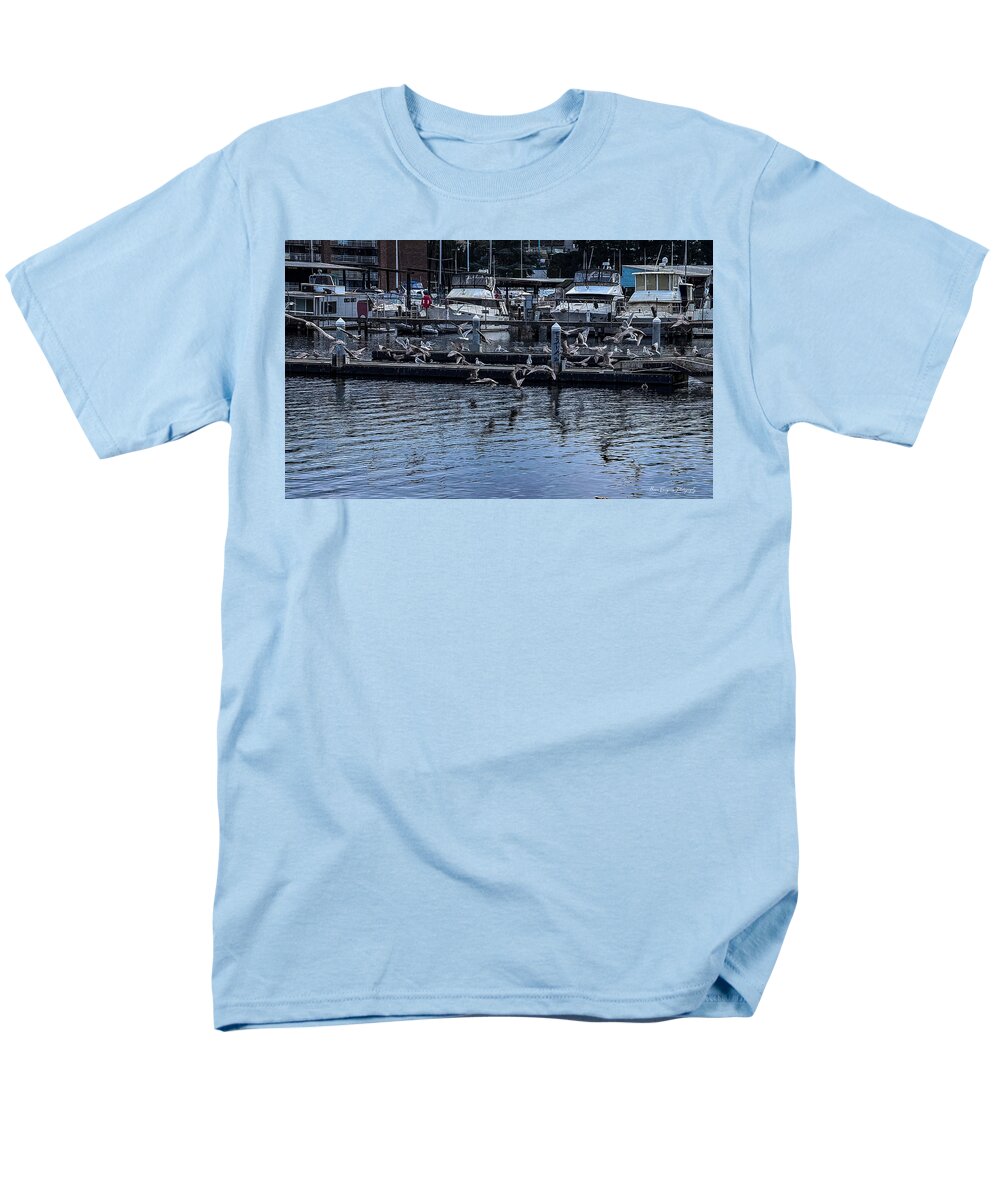 Birds at the Dock - Men's T-Shirt (Regular Fit)