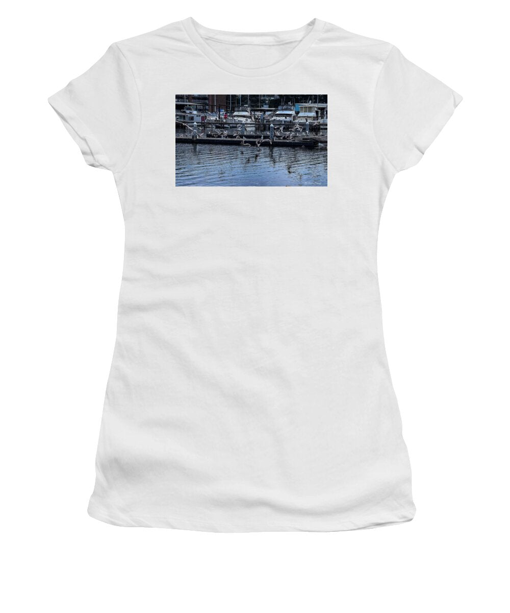 Birds at the Dock - Women's T-Shirt