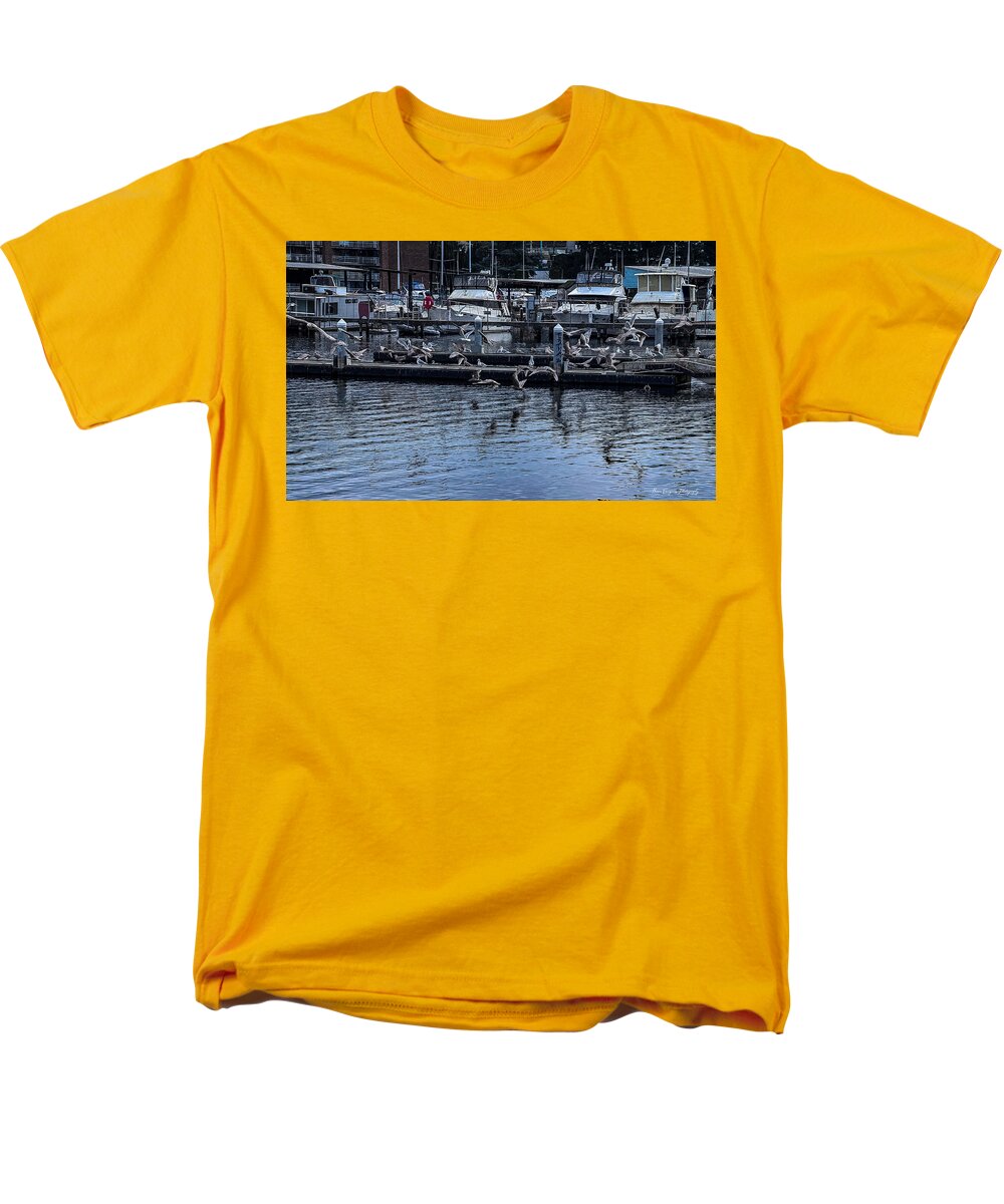 Birds at the Dock - Men's T-Shirt (Regular Fit)