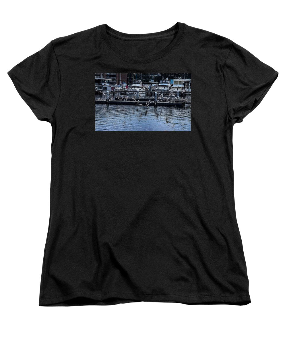 Birds at the Dock - Women's T-Shirt (Standard Fit)