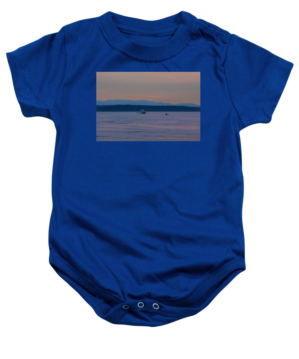 Boating at sunset - Baby Onesie