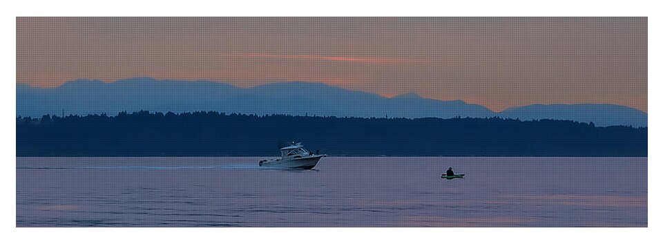 Boating at sunset - Yoga Mat