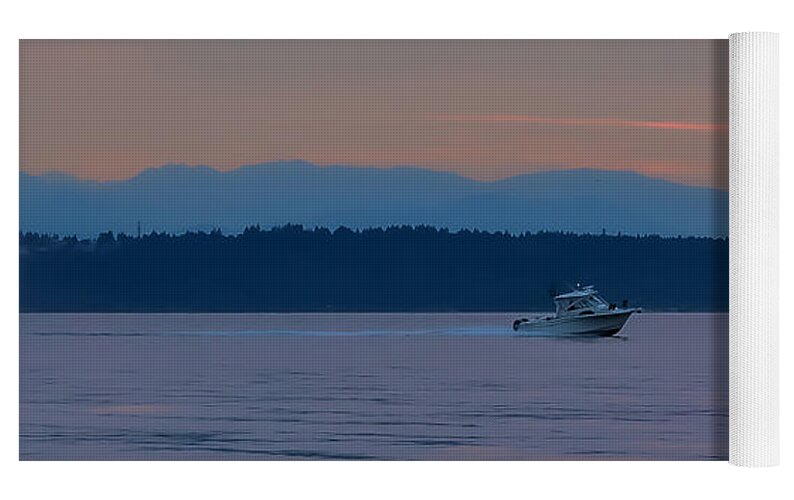 Boating at sunset - Yoga Mat