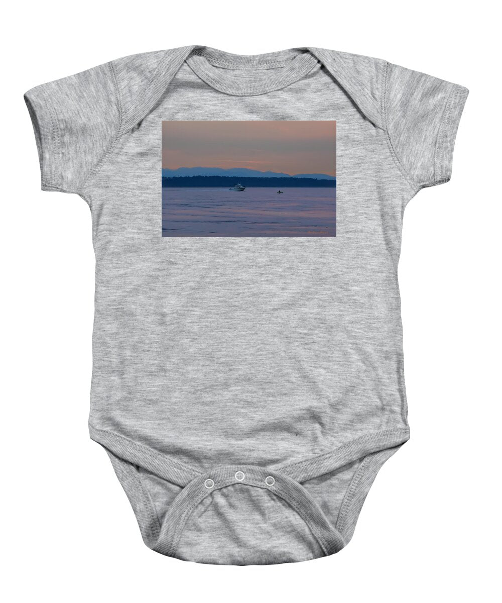 Boating at sunset - Baby Onesie