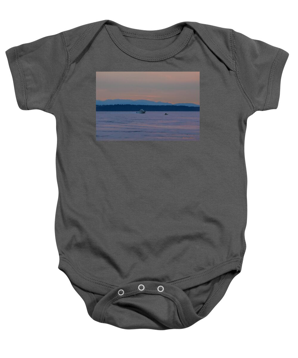 Boating at sunset - Baby Onesie