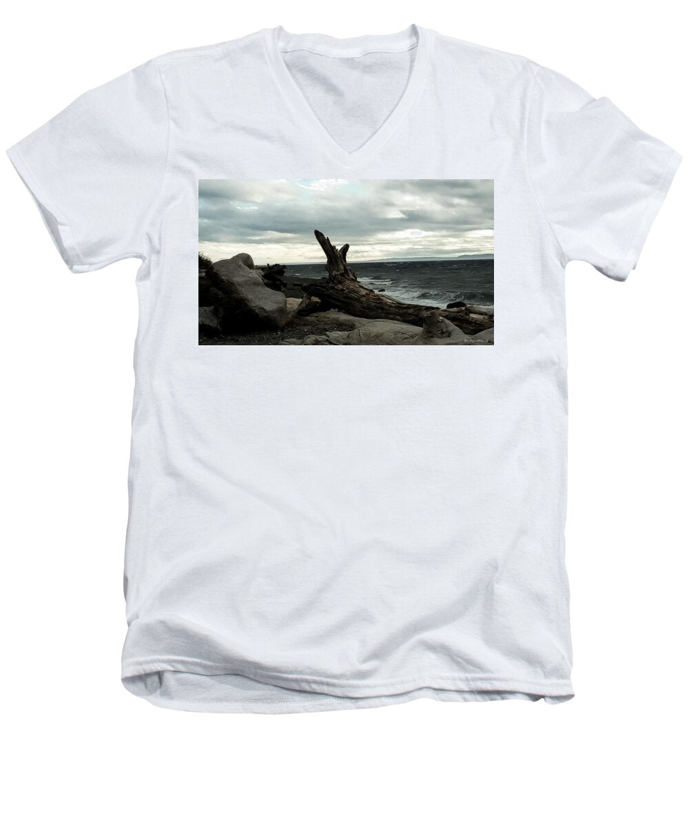 Burnt wood - Men's V-Neck T-Shirt