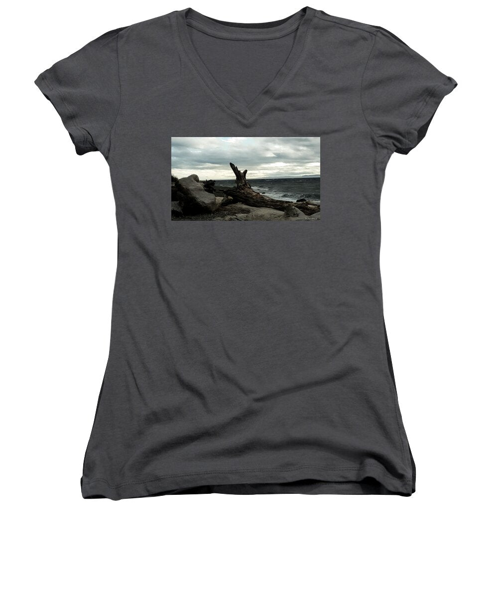 Burnt wood - Women's V-Neck