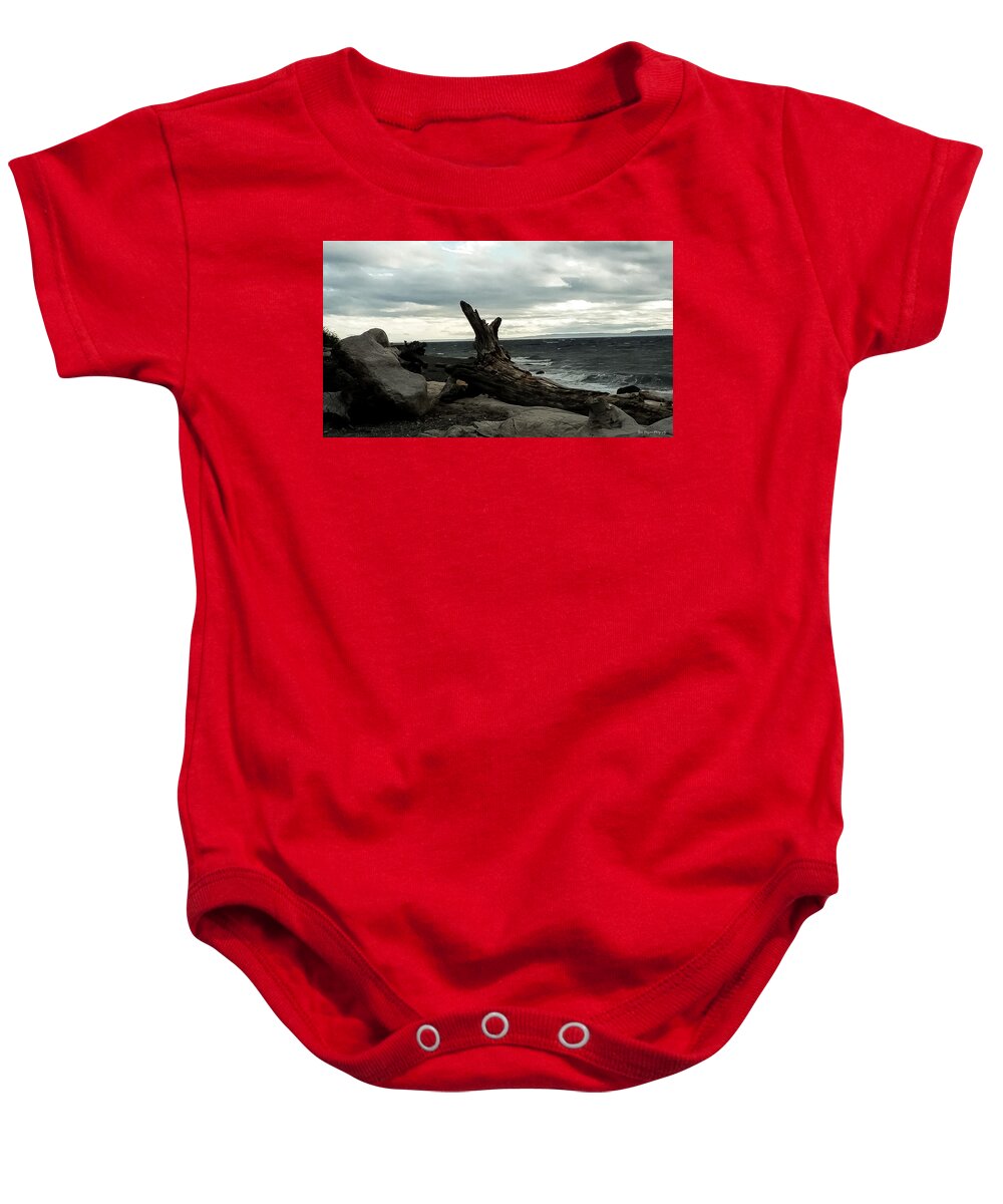 Burnt wood - Baby Onesie