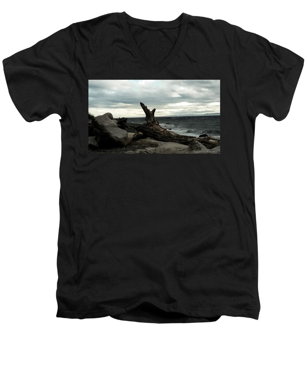 Burnt wood - Men's V-Neck T-Shirt