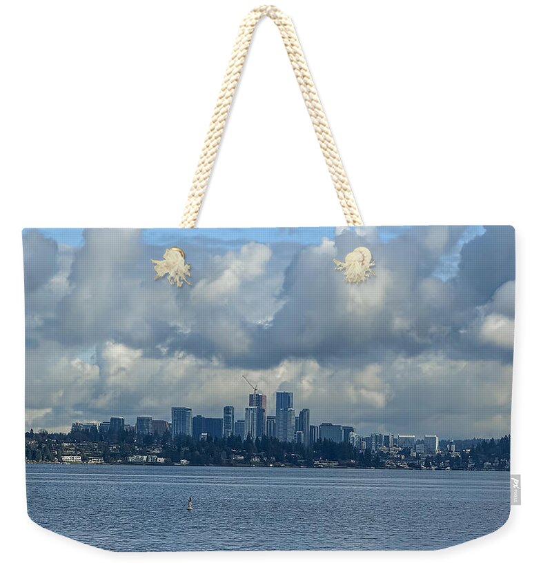Clouds above the city - Weekender Tote Bag