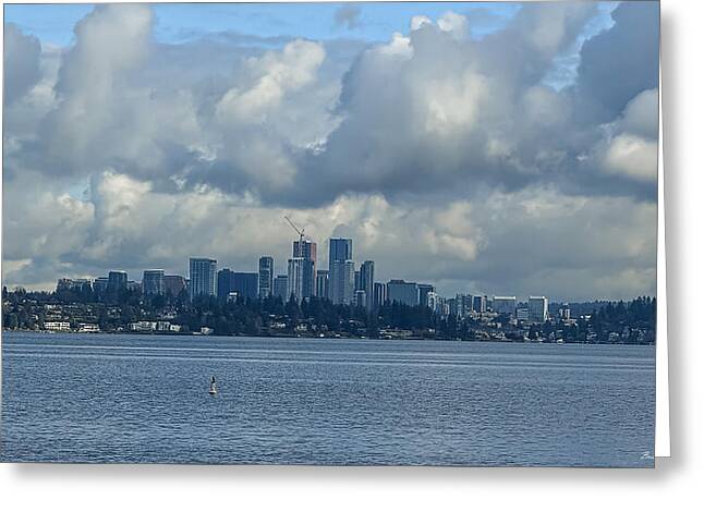 Clouds above the city - Greeting Card