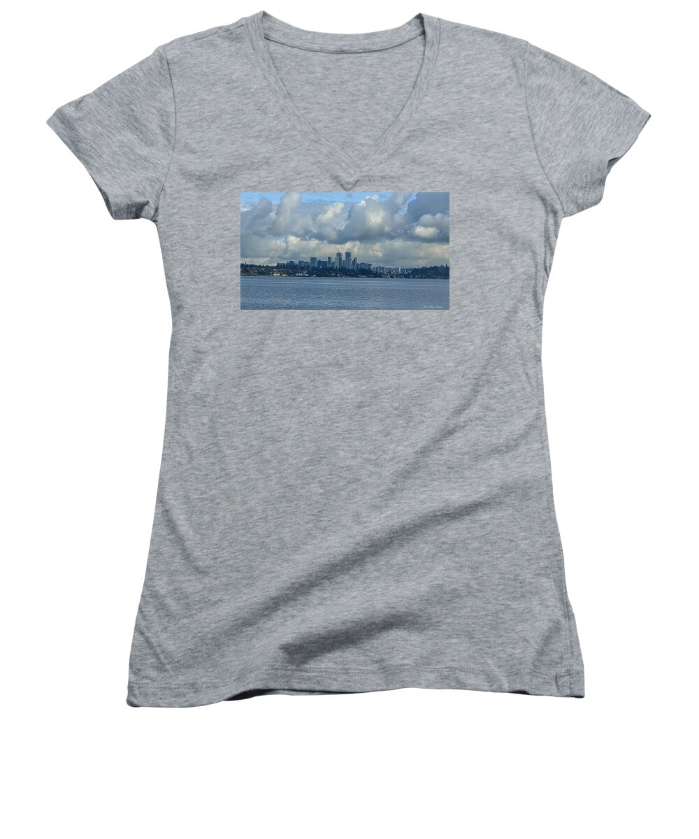 Clouds above the city - Women's V-Neck