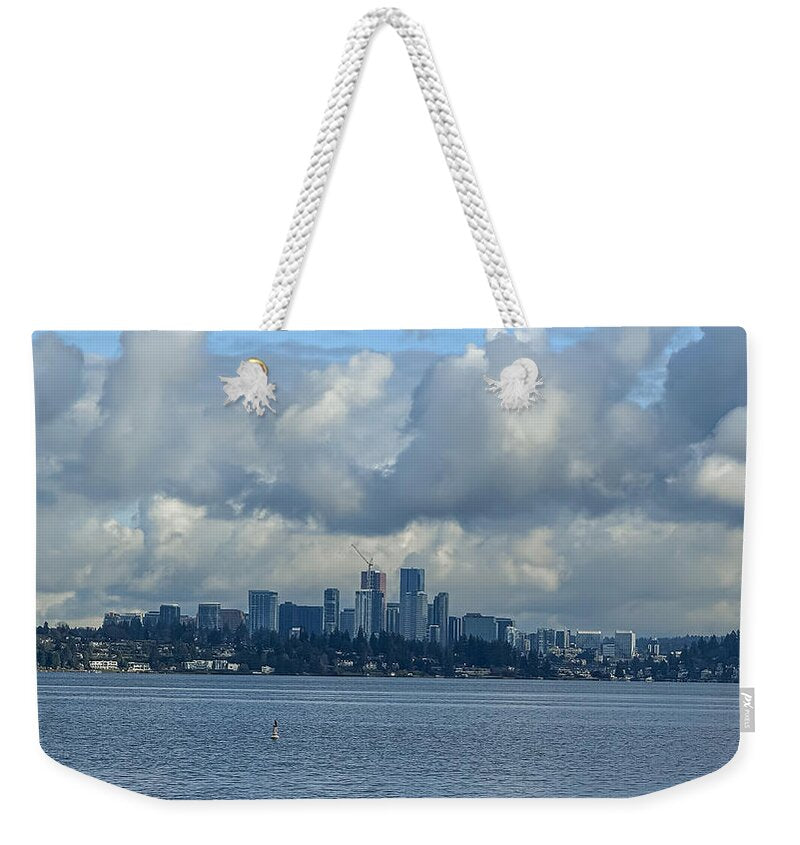 Clouds above the city - Weekender Tote Bag