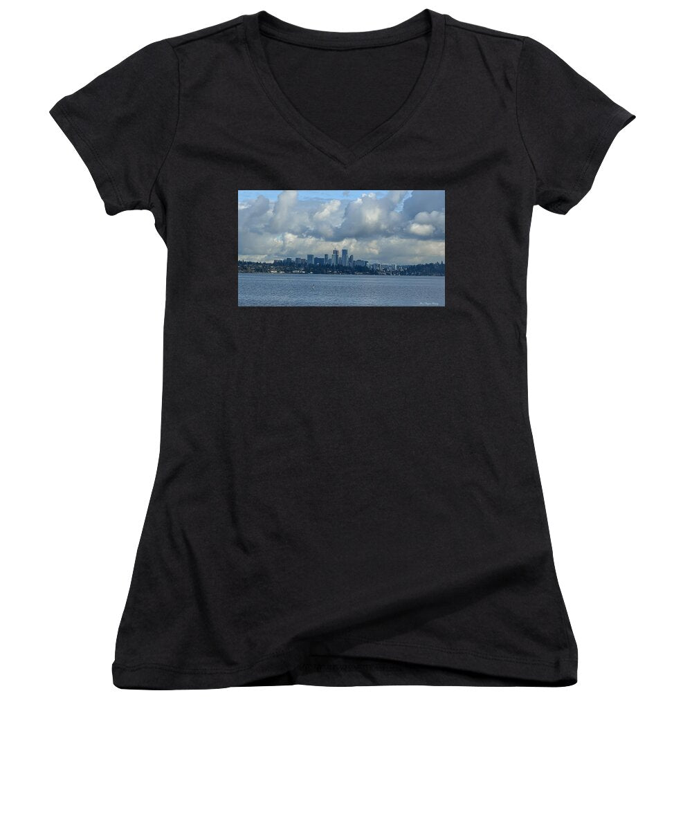 Clouds above the city - Women's V-Neck