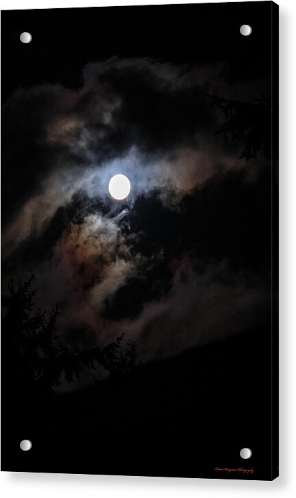 Clouds around the moon - Acrylic Print