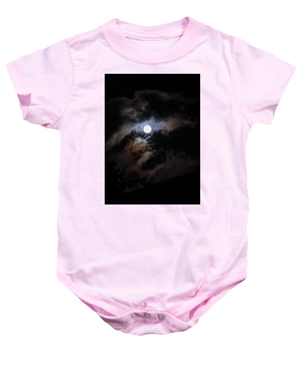 Clouds around the moon - Baby Onesie