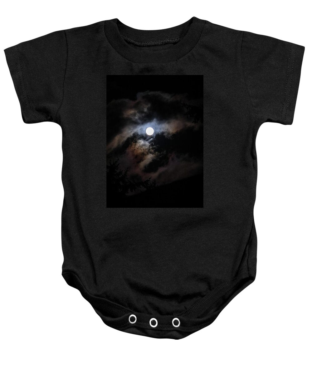 Clouds around the moon - Baby Onesie