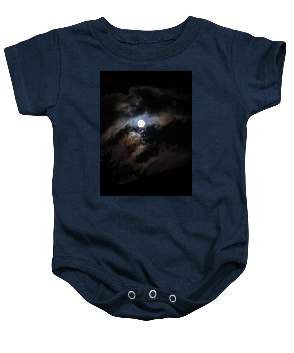 Clouds around the moon - Baby Onesie