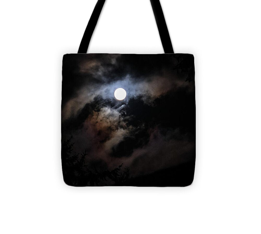 Clouds around the moon - Tote Bag