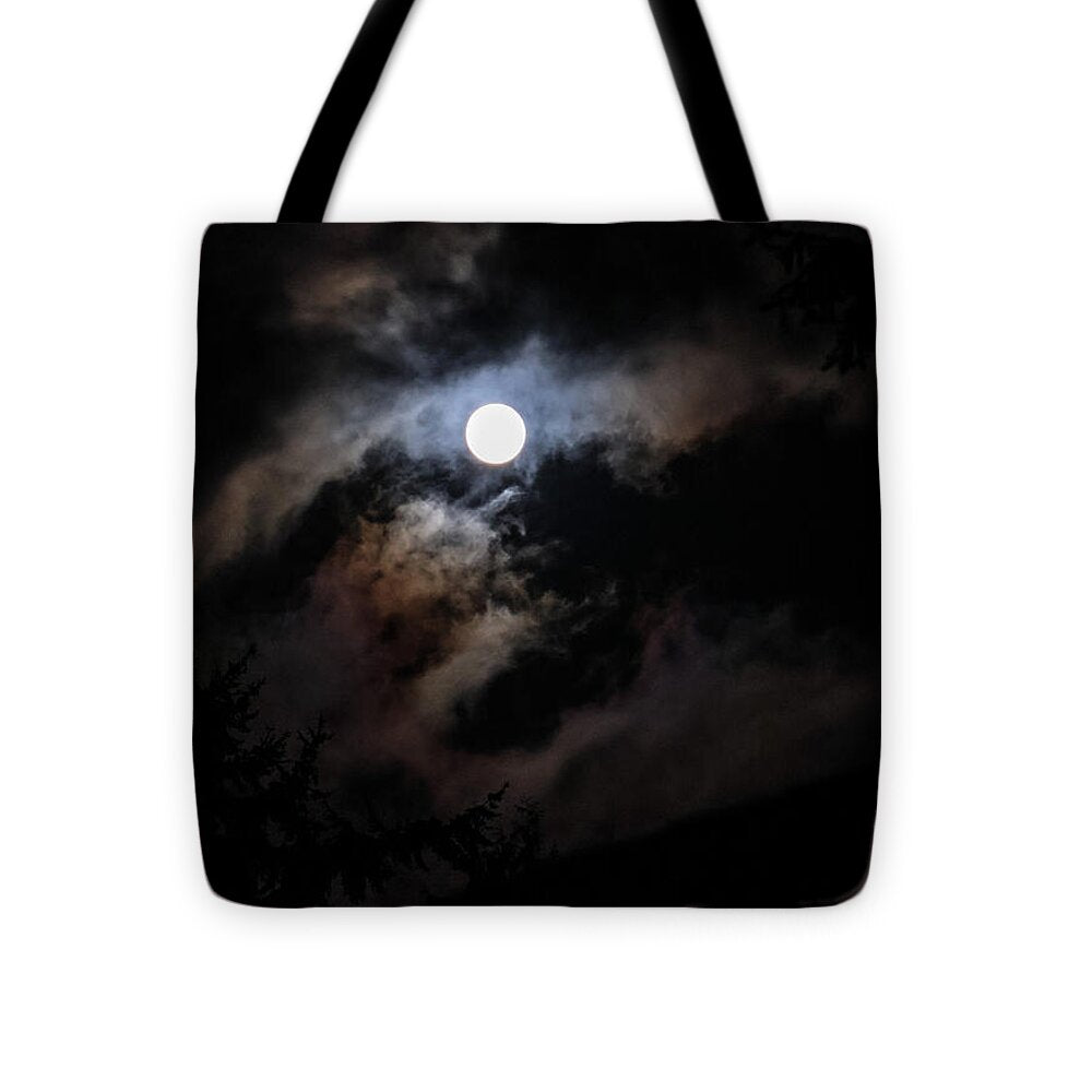 Clouds around the moon - Tote Bag