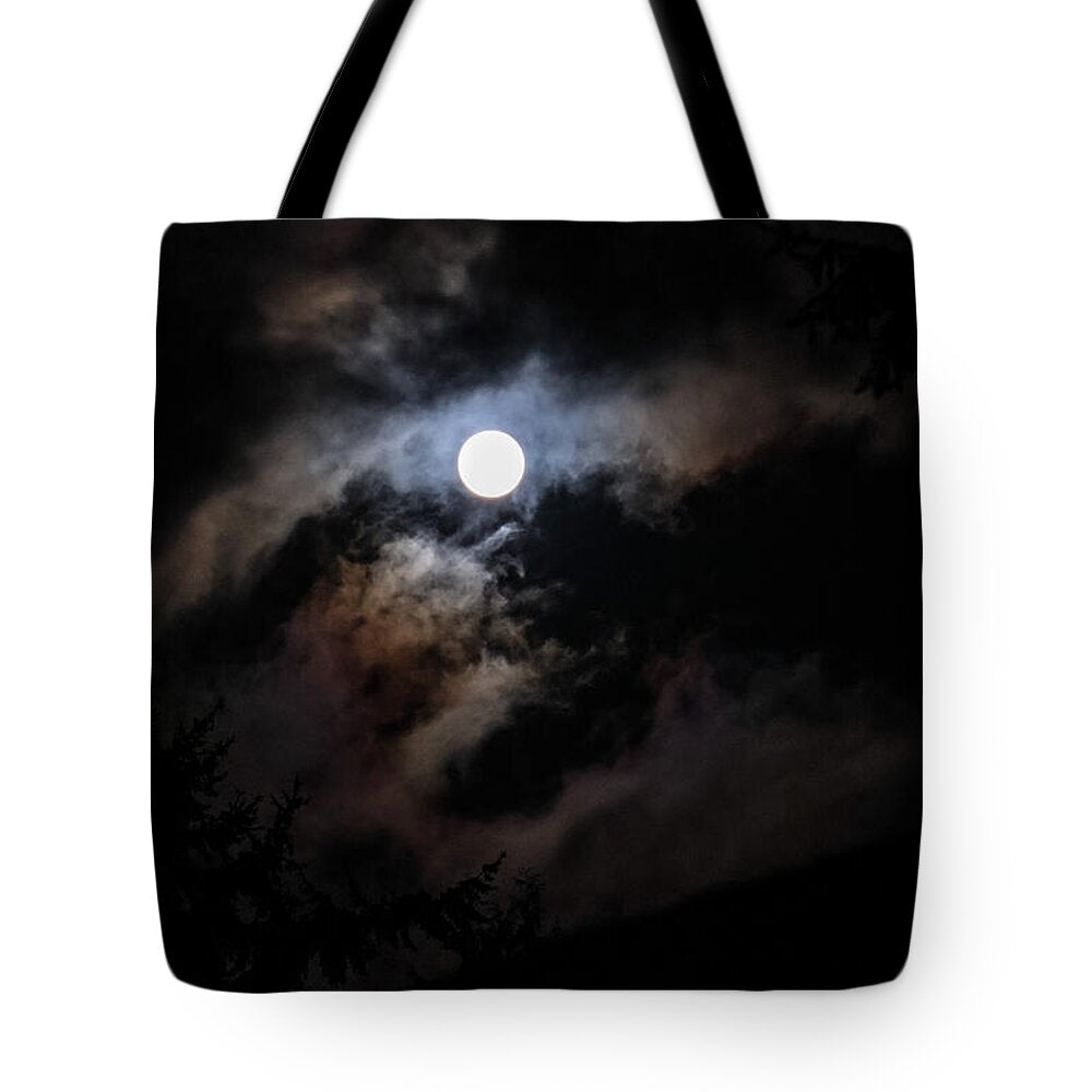 Clouds around the moon - Tote Bag