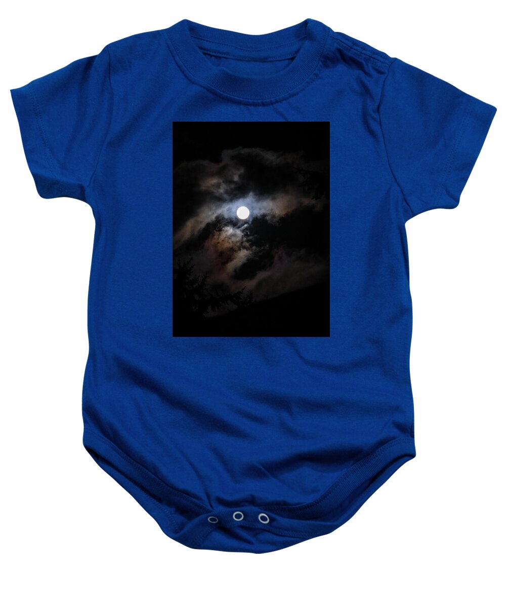 Clouds around the moon - Baby Onesie