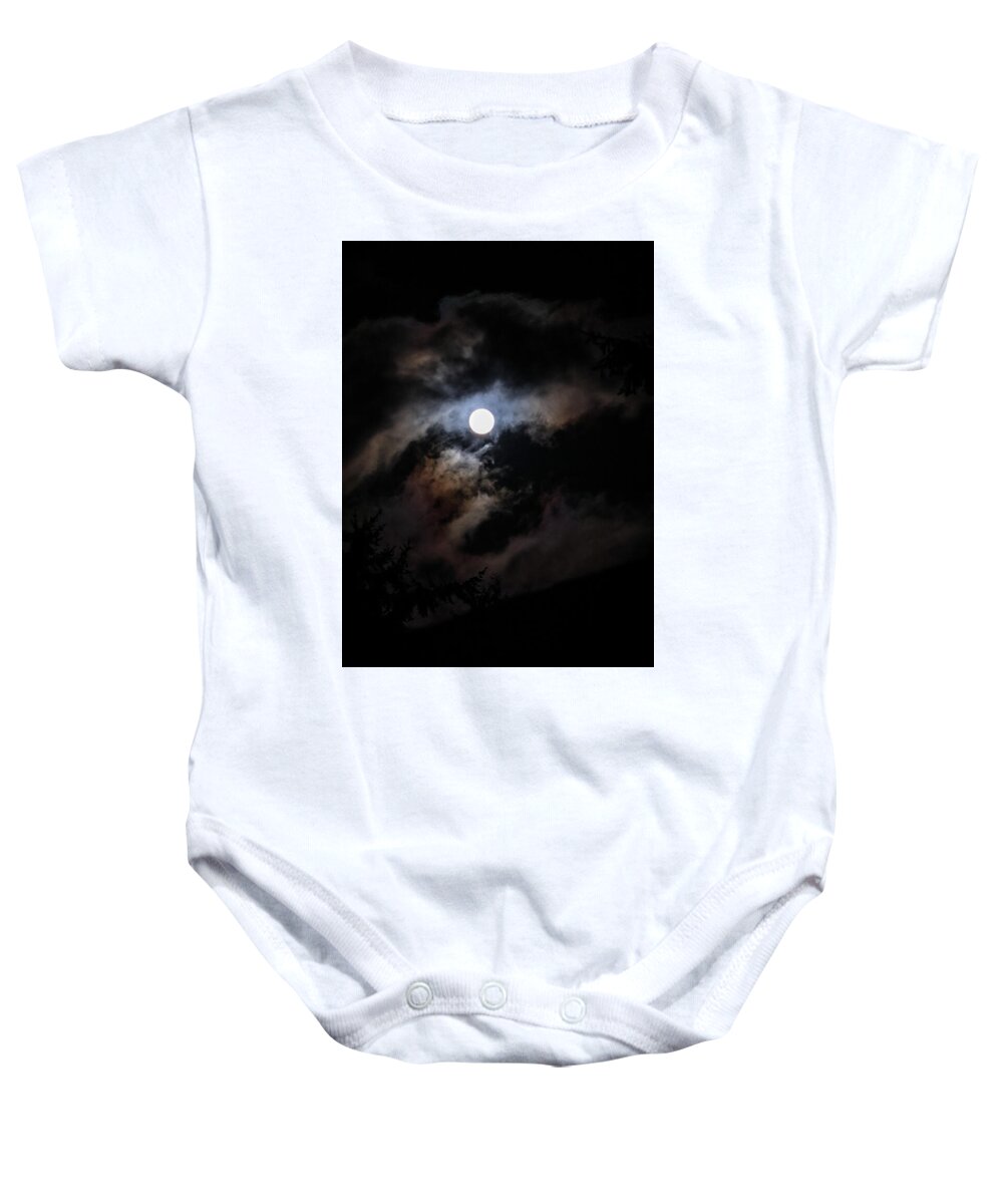 Clouds around the moon - Baby Onesie
