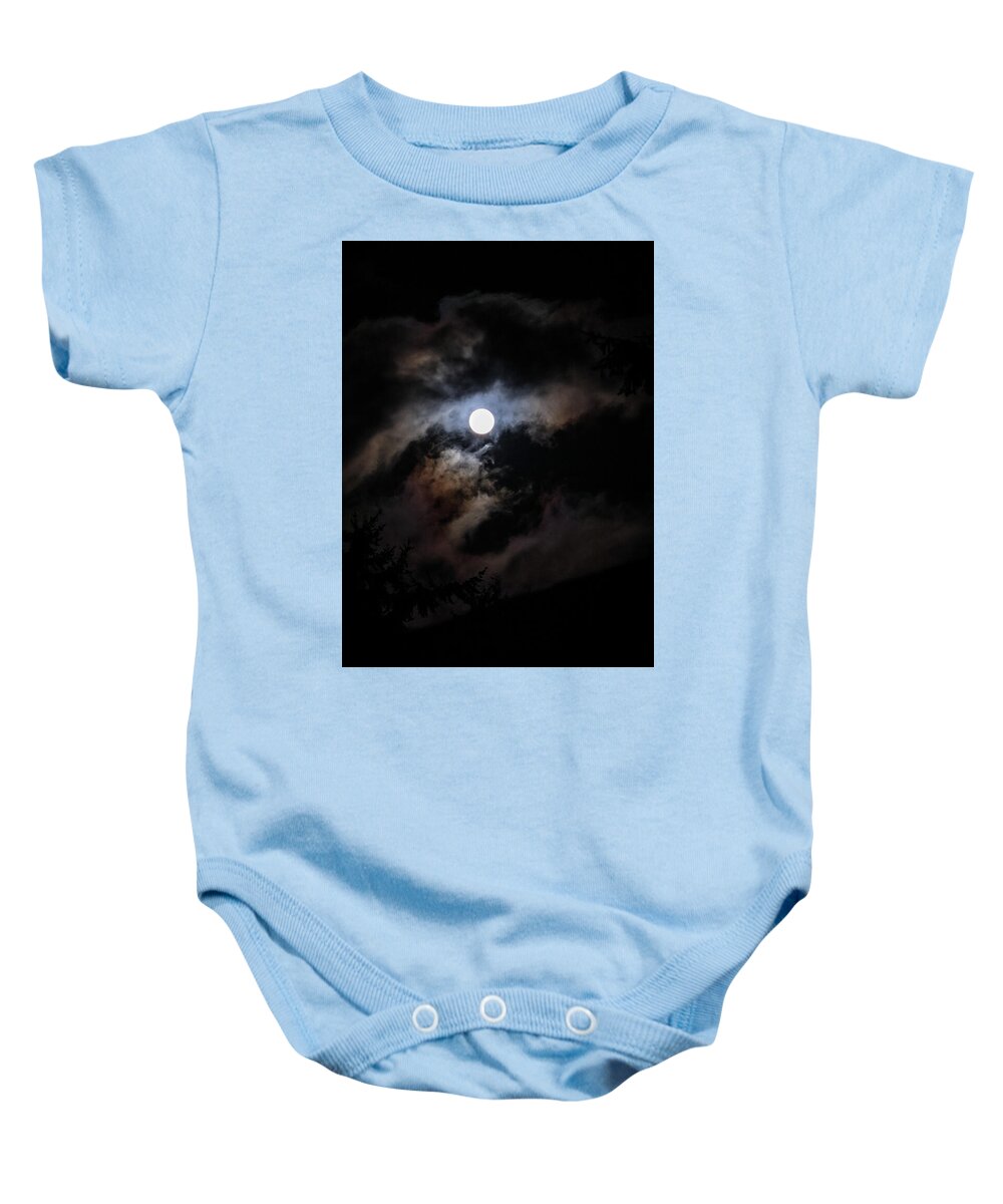 Clouds around the moon - Baby Onesie