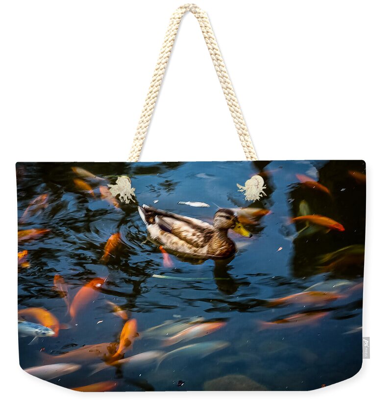 Duck with the koi - Weekender Tote Bag
