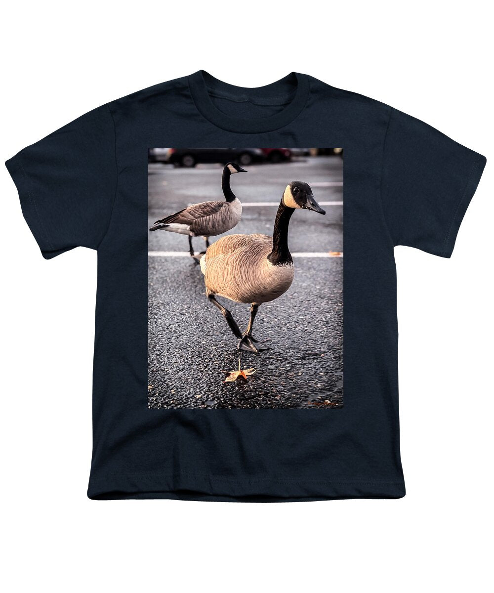 Geese in the parking lot - Youth T-Shirt