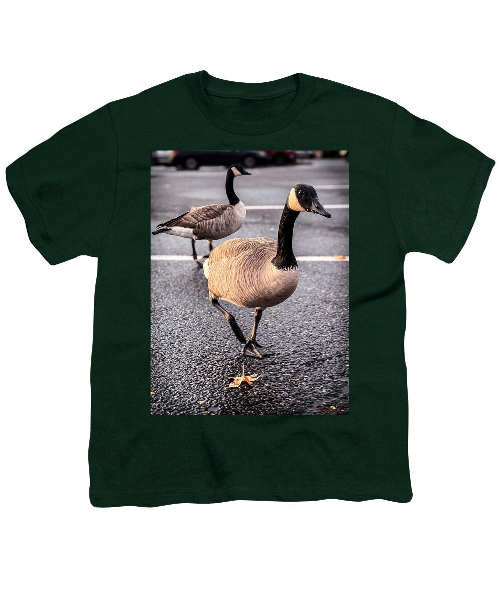 Geese in the parking lot - Youth T-Shirt