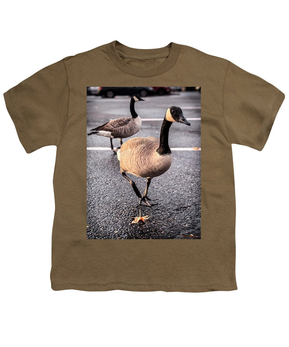 Geese in the parking lot - Youth T-Shirt