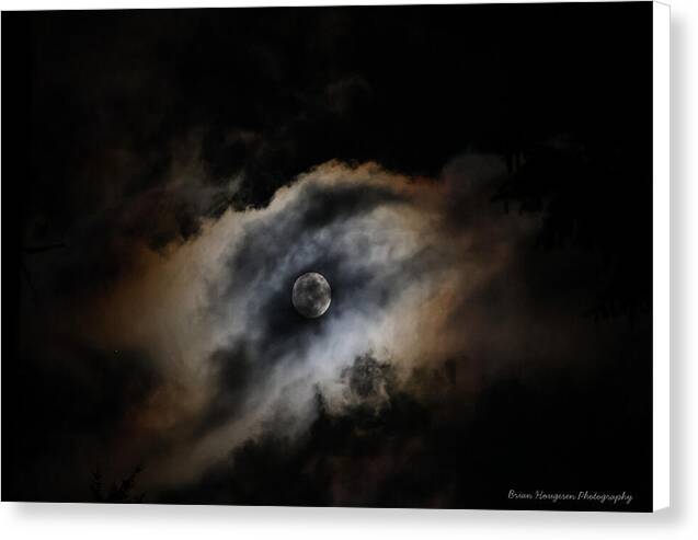 Moon in the clouds - Canvas Print