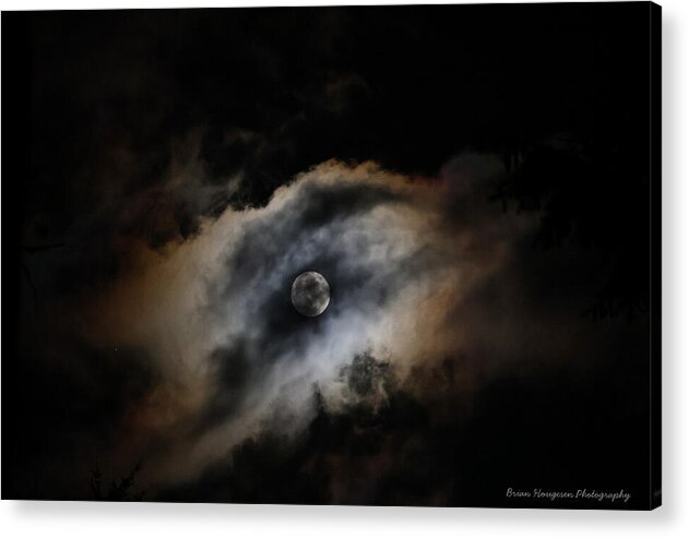 Moon in the clouds - Acrylic Print