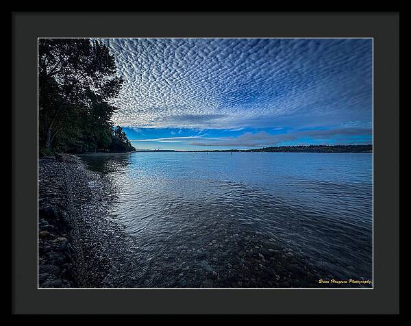 Reflection of the clouds - Framed Print