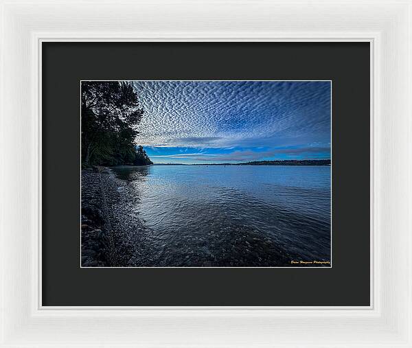 Reflection of the clouds - Framed Print
