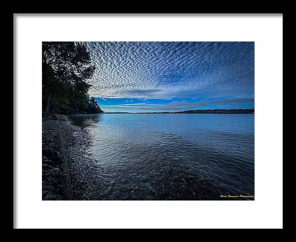 Reflection of the clouds - Framed Print