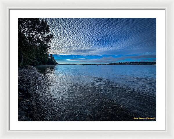 Reflection of the clouds - Framed Print