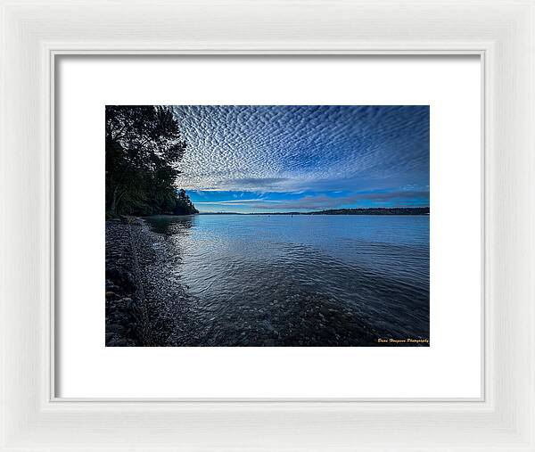 Reflection of the clouds - Framed Print