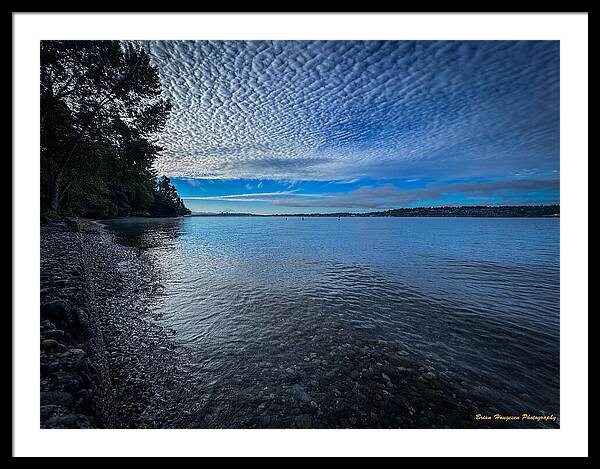 Reflection of the clouds - Framed Print